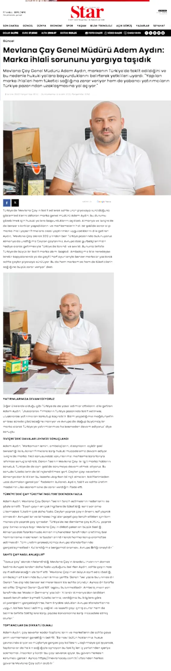 star gazetesi sahtecay